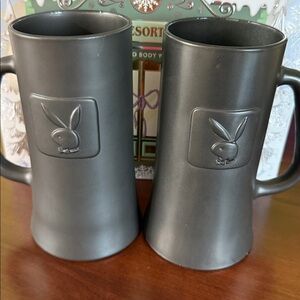 PLAYBOY Matte Black Mug Duo